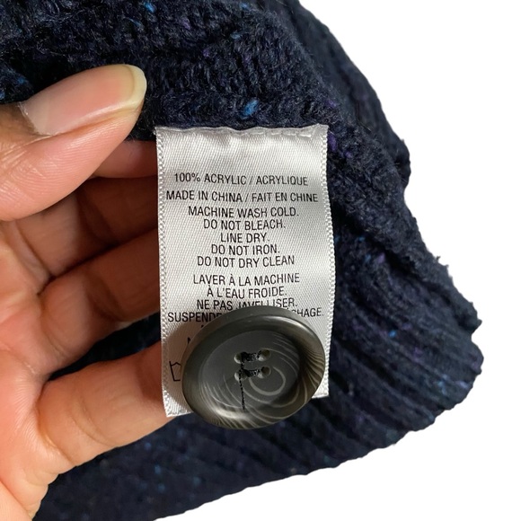 Kolby Men's Blue Shawl Collar Button Down Knit Cardigan - Picture 6 of 7